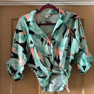 Colorful 80s vintage button down